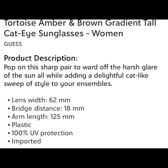 Guess sunglasses Tortoise Amber Brown - Picture 3 of 4